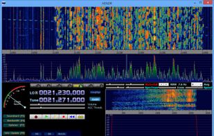 Receiving the whole 15m band with HDSDR and Perseus under Windows8 64bit.