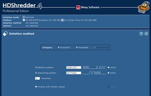 HDShredder screenshot 2