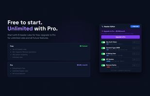 Header Editor screenshot 2