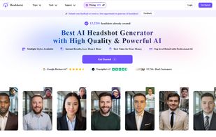 Interface of HeadshotAI