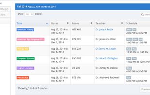 With at-a-glance overviews of your past and present terms and classes, a quick sketch of your schedule is always handy. Categorize your assignments, set up grading scales, and enter details about teachers, room location, schedules, credits, and more!