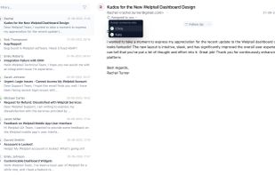 Incoming emails are automatically assigned to you on a last in, first out basis. You can easily assign other team members to an email if they deem to be a better fit to answer the query.
