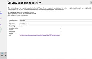 View your own repository wizard