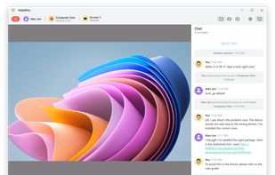 HelpWire Operator native Windows app with opened chat window.