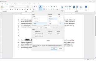 HERI Editor - Font Dialog