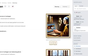 Rich content for an immersive language learning experience as you explore words.