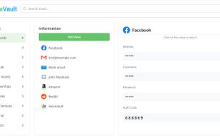 HexaVault vault with built in TOTP generator