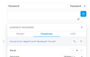 Built in password generator