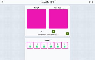 Hexcodle screenshot 1