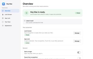 Overview of Lock Screen unlock and App Lock status, with quick controls and recent activity. Shown with sample data.