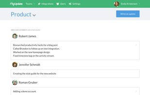 See everyones updates in a simple and easy to digest timeline.