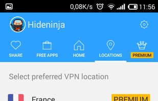 Hideninja VPN screenshot 1