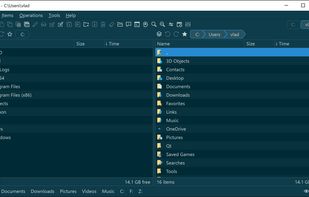 Classical dual-pane user interface