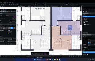 Floor plan with zones.