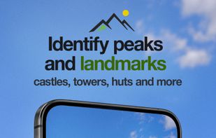 Identify peaks and landmarks
castles, towers, huts & more