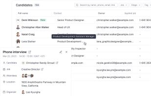 Manage candidate