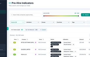 Filter, tag, and manage every pre-hire indicator in one place.