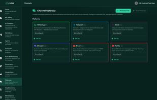 Connects where your team works: WhatsApp, Slack, email, Telegram
