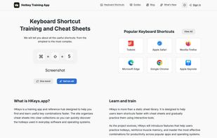 HKeys homepage. HKeys is a keyboard shortcut reference for the apps and operating systems you use every day — design tools, browsers, office apps, developer tools, communication and productivity apps. Browse the full catalog at hkeys.app