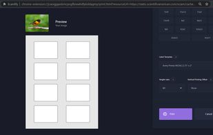 Upload label design and print instantly