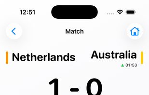 iOS match screen