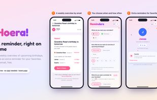 1. a weekly overview by mail or Whatsapp
2. you choose when and how often
3. Extra reminders for your favorites