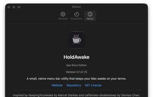 HoldAwake screenshot 1