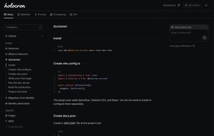 MDX page with search and dark mode