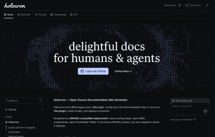 Docs homepage with sidebar navigation