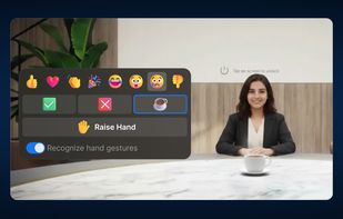 Live 3D reactions in meetings