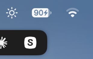 The holzBar Shelf: hidden menu bar items in a bar of their own below the menu bar.