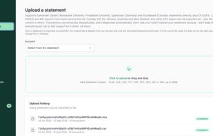 Bank statesments upload