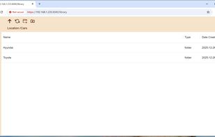 File explorer in a web browser