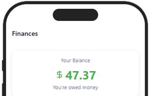 Shared expense balances and history for housemates