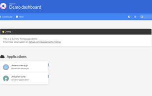 Homer Dashboard screenshot 1
