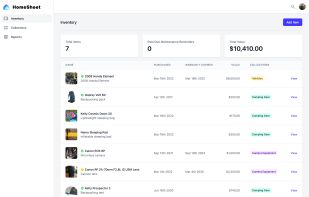 Homesheet screenshot 1