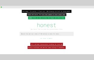 Honest Web Search screenshot 1