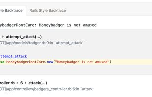 Exception backtrace detail