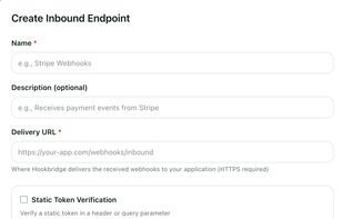 Inbound webhooks