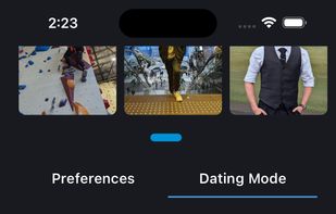 Dating mode selection