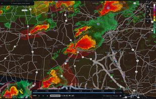 HookEcho radar reflectivity view.