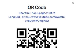 Generating a QR code for your shortened link