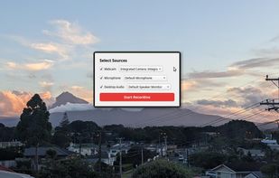 Recording sources selection dialog