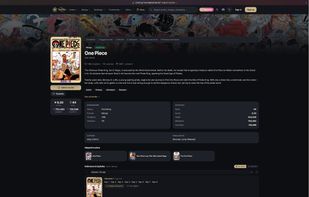 Manga page — volume-by-volume breakdown with covers and chapter tracking