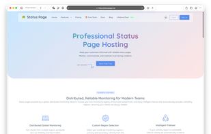 Hosted Status Page screenshot 1