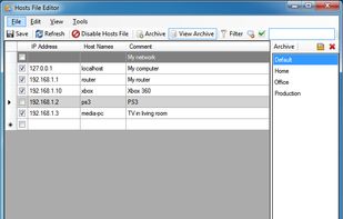 HostsFileEditor screenshot 1