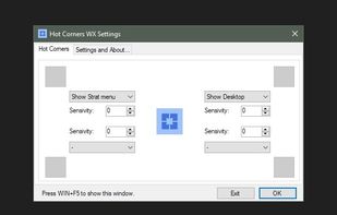 HotCornersWX screenshot 1