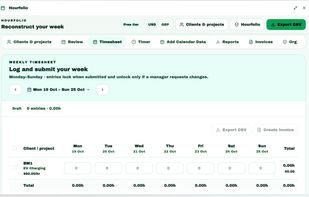 Timesheet entry