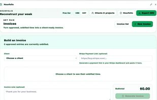 Generate and share invoice