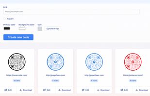 QR code management dashboard